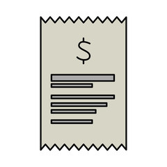 Sticker - receipt paper isolated icon vector illustrator