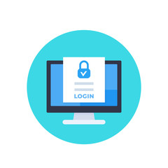 Wall Mural - login, secure authentication vector icon