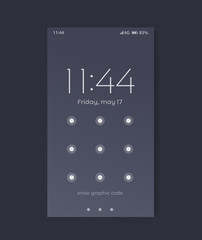 Sticker - phone lock screen interface, ui design