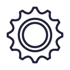 Sticker - gears machinery isolated icon vector illustrator