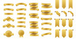 © DG-Studio - Gold ribbons banners. Set of ribbons. Vector stock illustration.