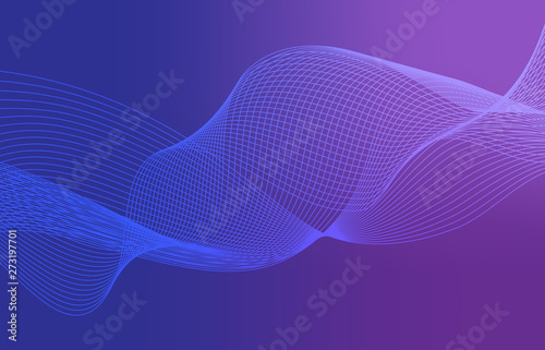 Beautiful Abstract Thin Line Wave Futuristic Background