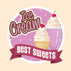 Poster - tasty and yummy ice cream