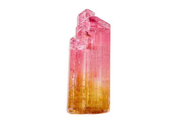 Wall Mural - Macro tourmaline mineral stone on white background