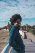 © expressiovisual - Portrait of black man with afro hair and with vintage style clothes