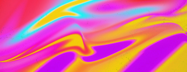 abstract concept with neon colorful fluid art on concrete background. digital modern art. flowing bl