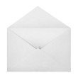 © Yeti Studio - Open empty white envelope, isolated on white background