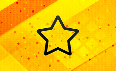 Wall Mural - Star icon abstract digital banner yellow background