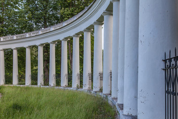 Wall Mural - Colonnade of an old manor in the Tver region (Russia)