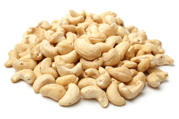 Wall Mural - Cashew on a white background 
