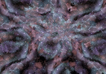 Poster - Abstract artistic colorful unique nebula galaxy artwork background
