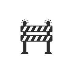Poster - roadblock icon vector image on white background. under construction logo template
