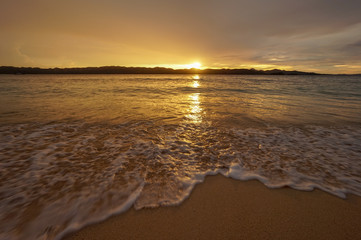  Beautiful beach sunset near Coron, Philippines