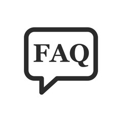 Aufkleber - Faq icon vector image on white background. information logo template. info symbol