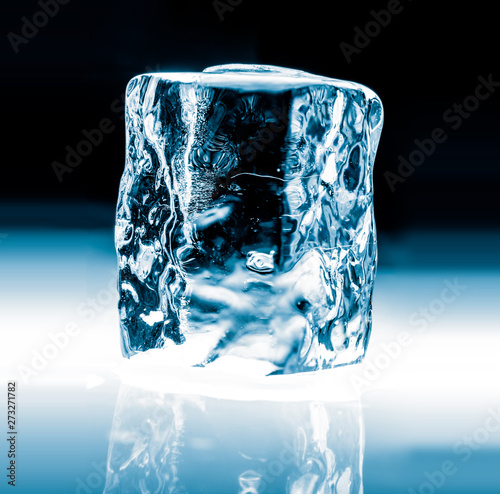 Crystal Clear Transparent Shiny Ice Block Isolated On Black Background Stock Photo Adobe Stock