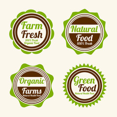 Wall Mural - Badge, label and sticker for food shop.