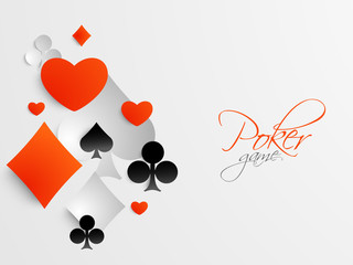 Wall Mural - Concept of casino with card symbol.