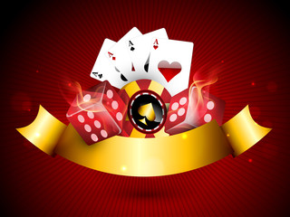 Sticker - Concept of casino objects.