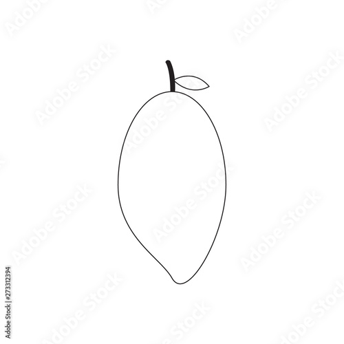 Get Outline Picture Of Mango Fruit PNG