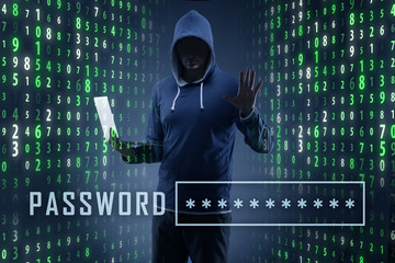 hacker in digital security concept