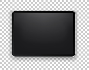 Fototapete - realistic modern tablet layered vector mock-up isolated on transparent background