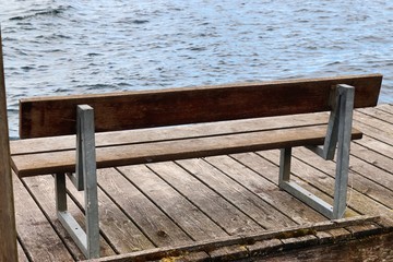 lonely wooden benches a silent places taken all over northern europe