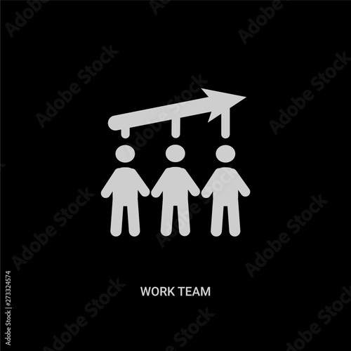White Work Team Vector Icon On Black Background Modern Flat Work Team From Human Resources Concept Vector Sign Symbol Can Be Use For Web Mobile And Logo Buy This Stock Vector