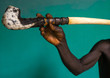 © Eric Lafforgue - Benin, West Africa, Taneka-Koko, traditional healer pipe