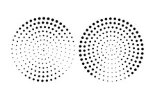 Circle Shape Halftone Dots Pattern, Retro Style Background Element