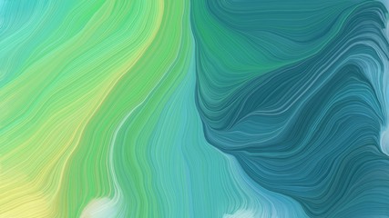 curved lines waves with blue chill, khaki and teal blue colors. modern dynamic background and creative wallpaper art drawing