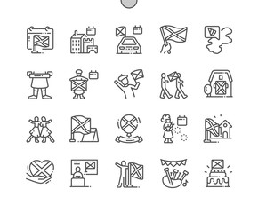 Poster - Independence Day of Scotland Well-crafted Pixel Perfect Vector Thin Line Icons 30 2x Grid for Web Graphics and Apps. Simple Minimal Pictogram
