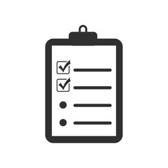 Poster - Check list icon vector illustration. One of set web icons. document with check mark symbol. chek mark logo design inspiration