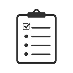 Poster - Check list icon vector illustration. One of set web icons. document with check mark symbol. chek mark logo design inspiration
