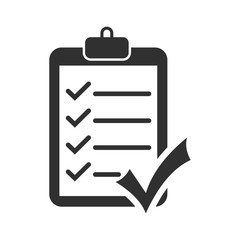 Poster - Check list icon vector illustration. One of set web icons. document with check mark symbol. chek mark logo design inspiration