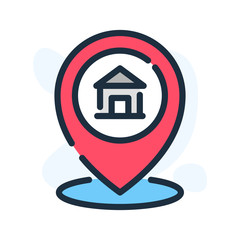 Poster - map location and gps navigation color vector illustration.