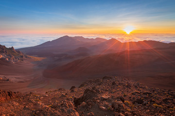 Sunrise at Haleakala Crater, Maui, Hawaii, USA