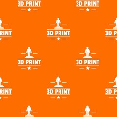 Canvas Print - Process 3d printing pattern vector orange for any web design best