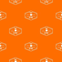 Poster - Plastic 3d printing pattern vector orange for any web design best
