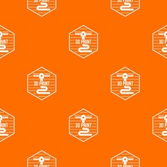 Poster - Modern 3d printing pattern vector orange for any web design best