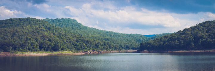 The vast landscape, Ban Nong Bo Reservoir, Nakhon Phanom Province, Thailand