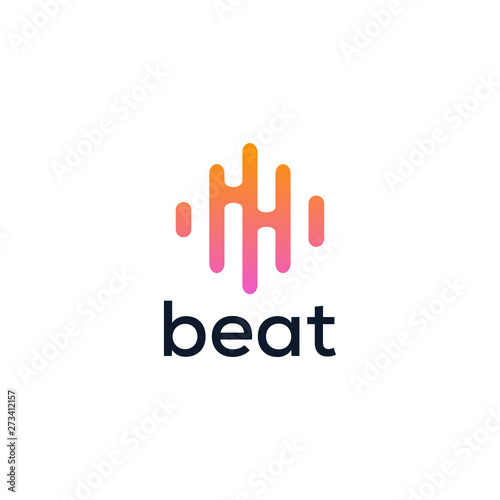 electro music beat vector logo design buy this stock vector and explore similar vectors at adobe stock adobe stock electro music beat vector logo design