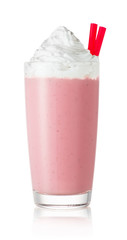 Wall Mural - strawberry milkshake in glass