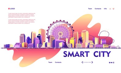 Abstract city banner