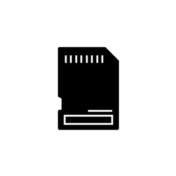 SD Card icon vector, solid illustration, pictogram isolated on white