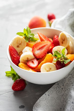 Bowl Of Healthy Fresh Fruit Salad