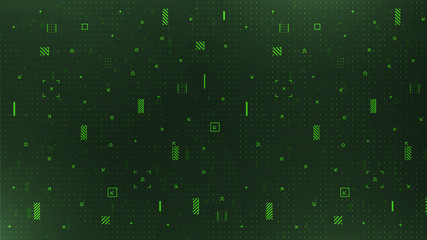 Digital technology background. Vector abstract data visualization. Gui, UI, Futuristic design.