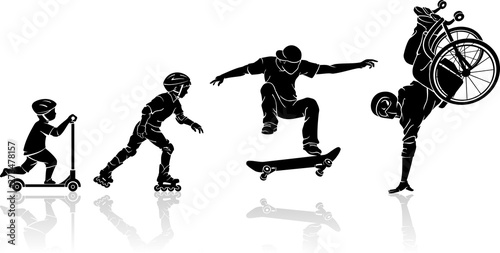 Fotomural Skateboard Extreme Evolution