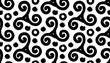 Hand drawn grunge black celtic triskels vector seamless pattern tile