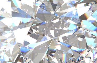layered texture triangular diamond or crystal shapes background. 3d rendering model