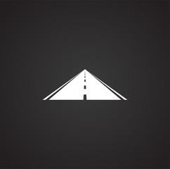 Poster - Road icon on background for graphic and web design. Simple illustration. Internet concept symbol for website button or mobile app.